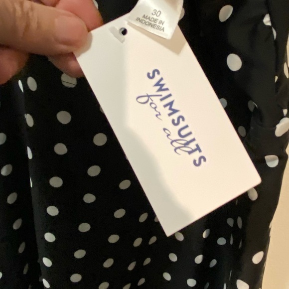 SwimSuits For‎ All Women’s Size 30 Top Poke A Dot’s Adjustment Straps - Picture 2 of 12